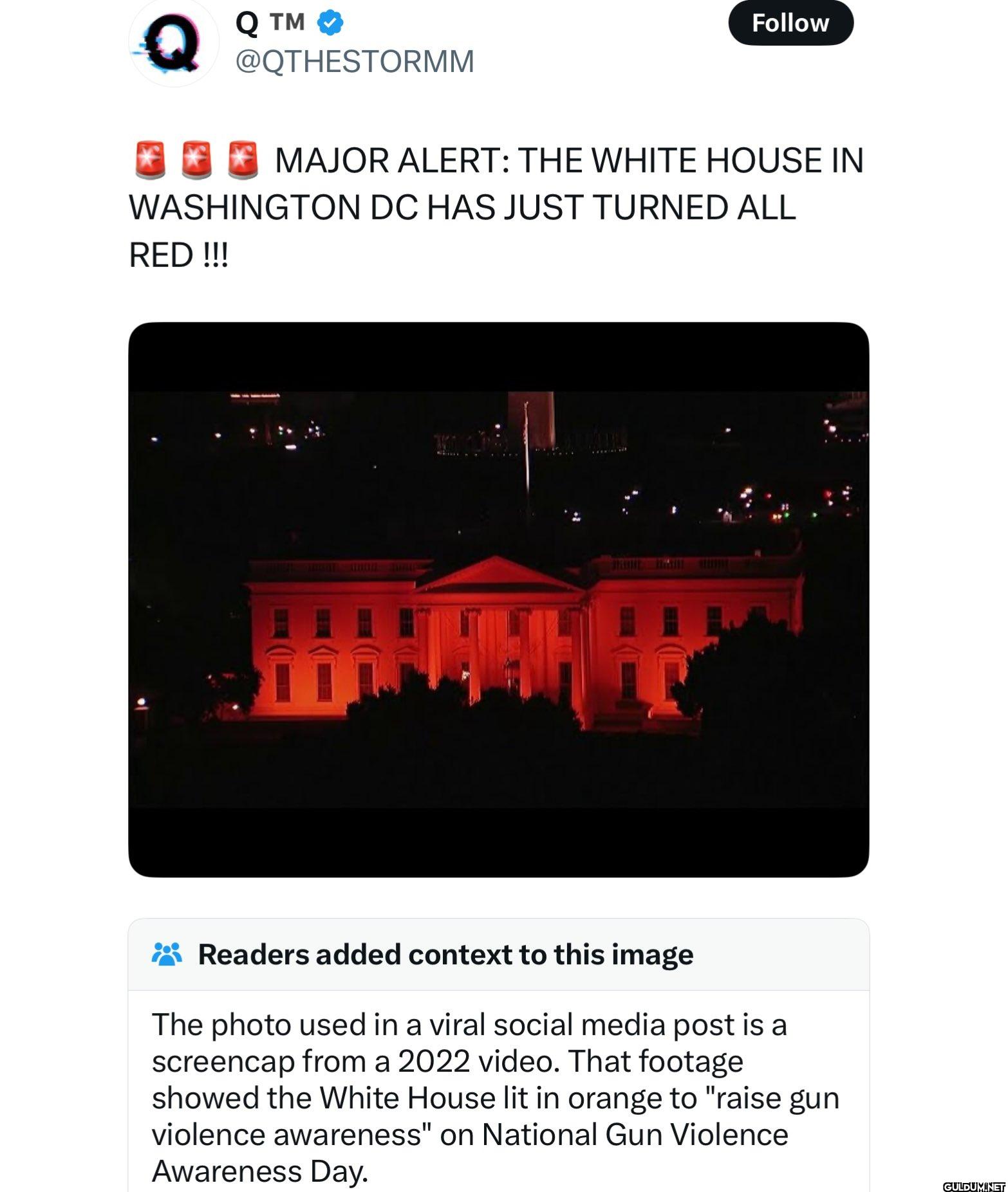 MAJOR ALERT: THE WHITE...