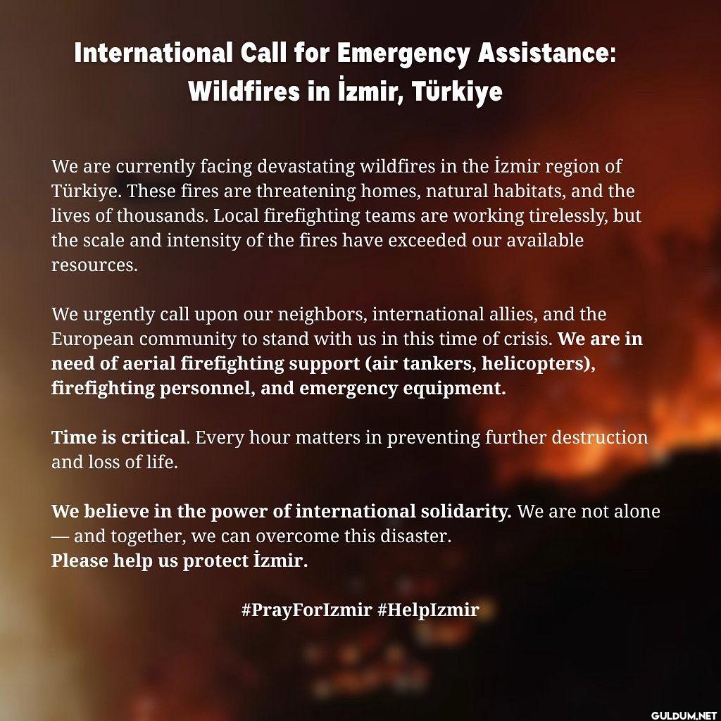 GLOBAL CALL #PrayForIzmir...