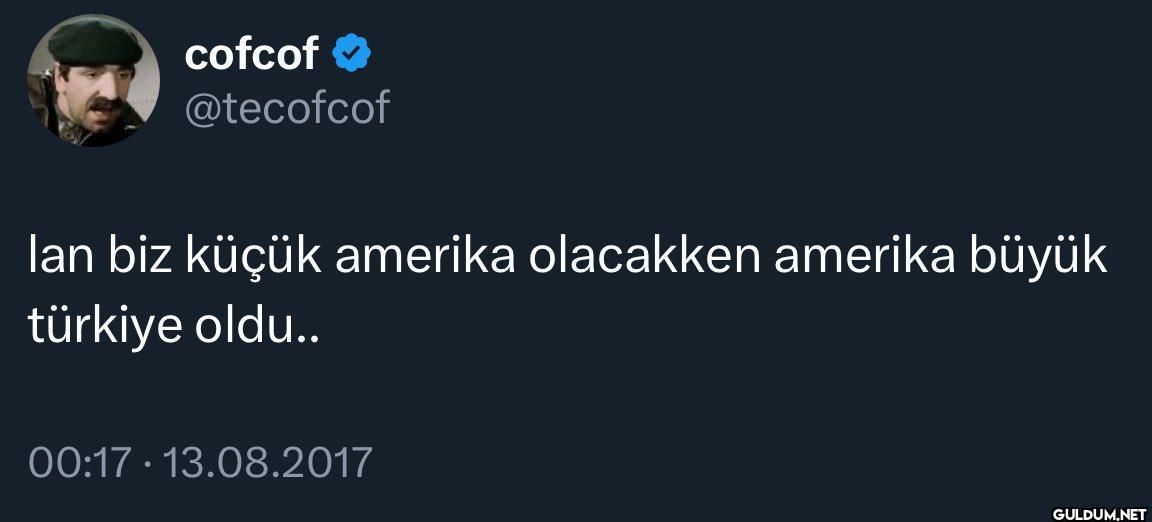 lan biz küçük amerika...