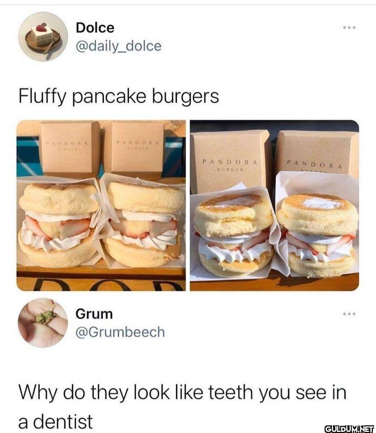Fluffy pancake burgers...