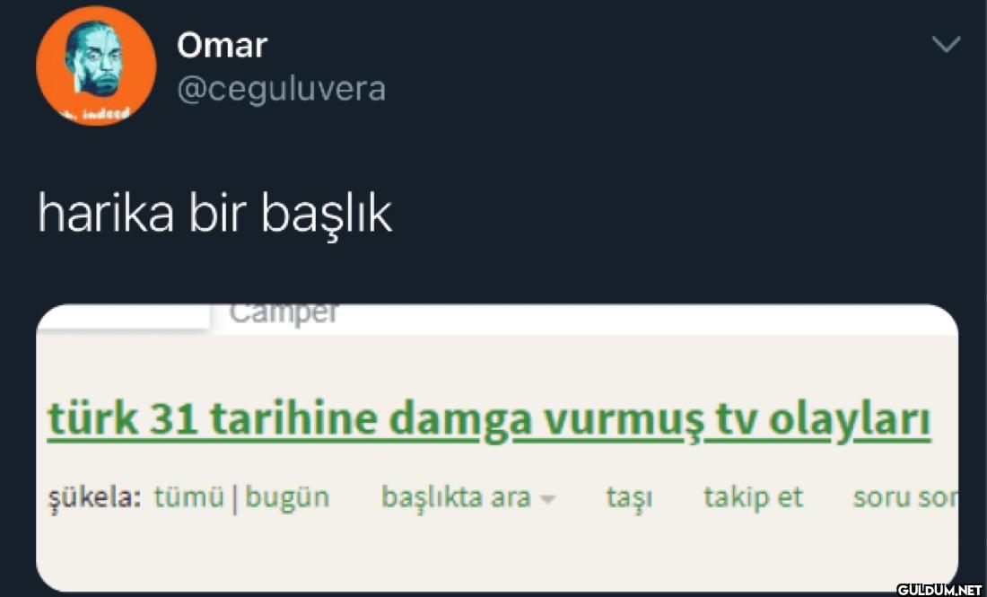 harika bir başlık Camper...