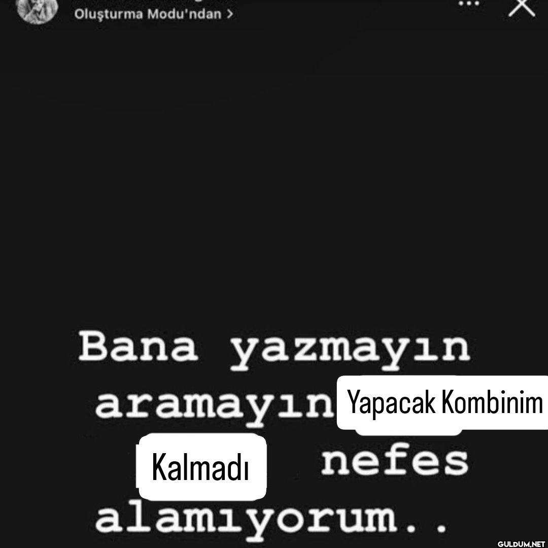 Oluşturma Modu'ndan > X...