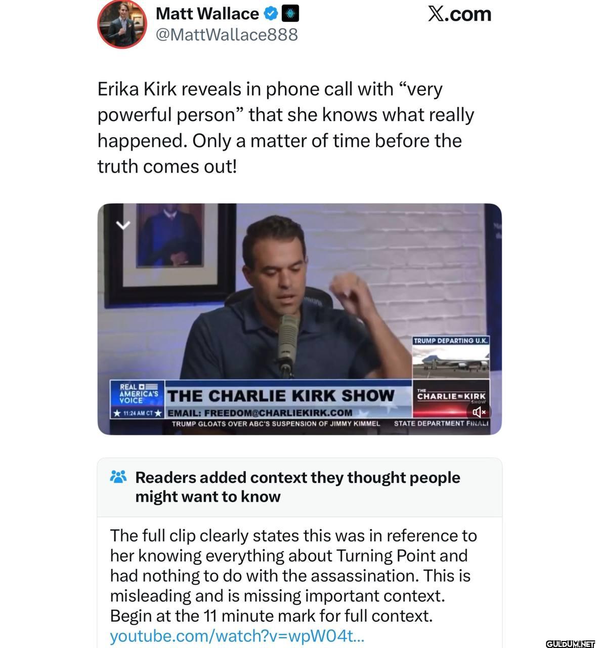 X.com Erika Kirk reveals...