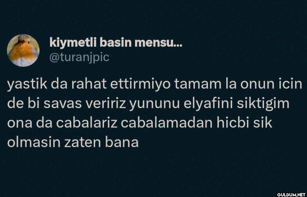 yastik da rahat ettirmiyo...