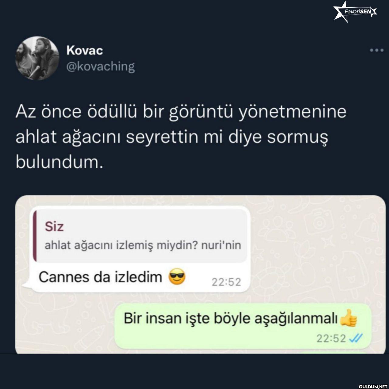 Az önce ödüllü bir görüntü...