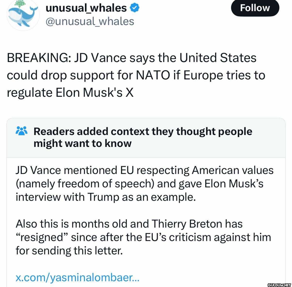 Follow BREAKING: JD Vance...