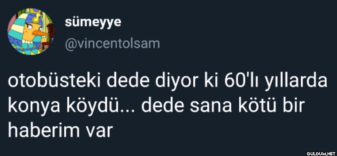 otobüsteki dede diyor ki...