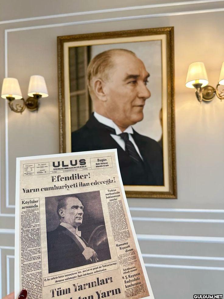 Efendiler, yarın...
