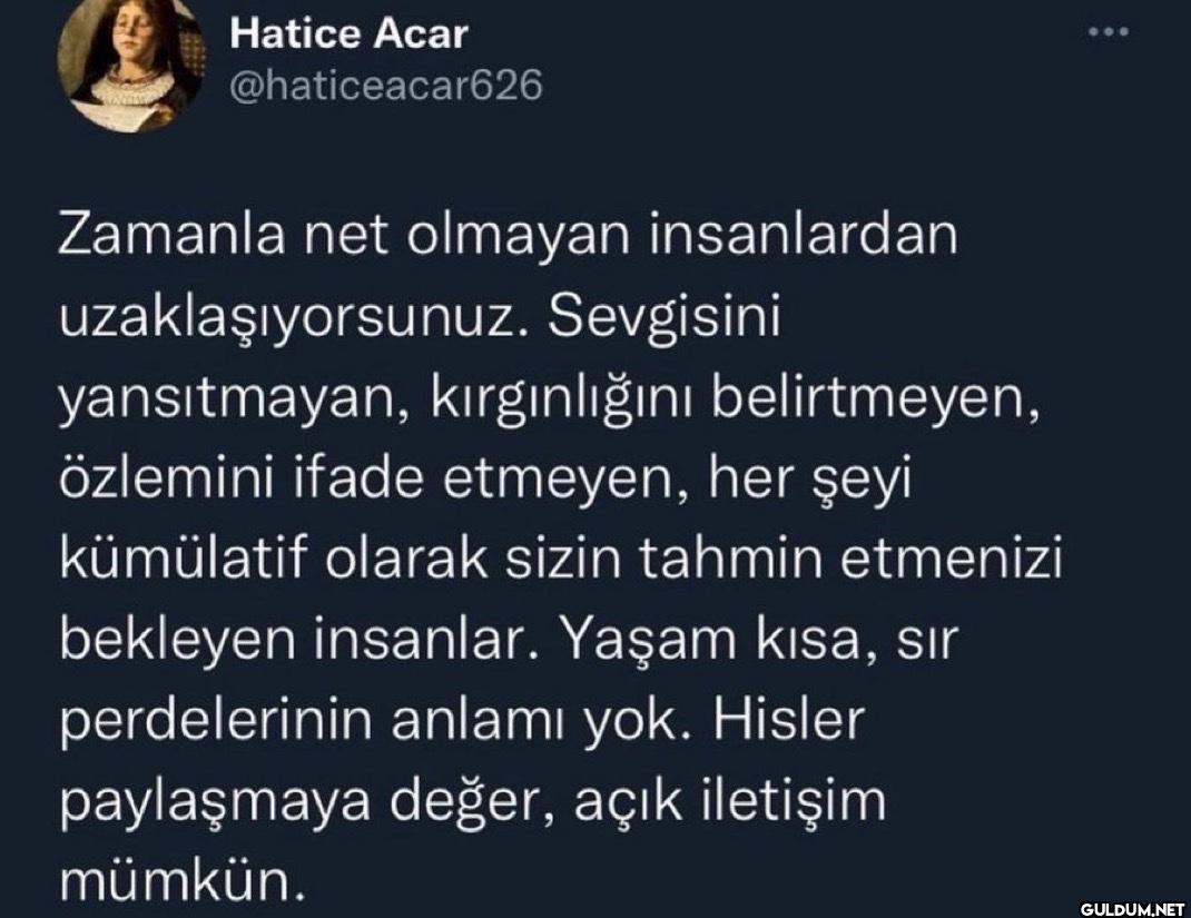 Zamanla net olmayan...