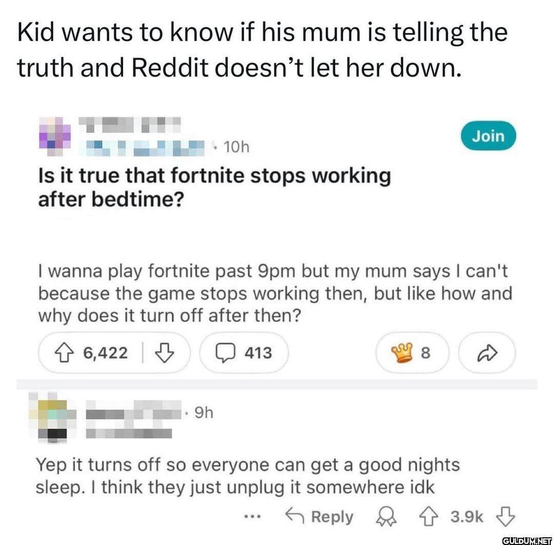 Kid wants to know if his...