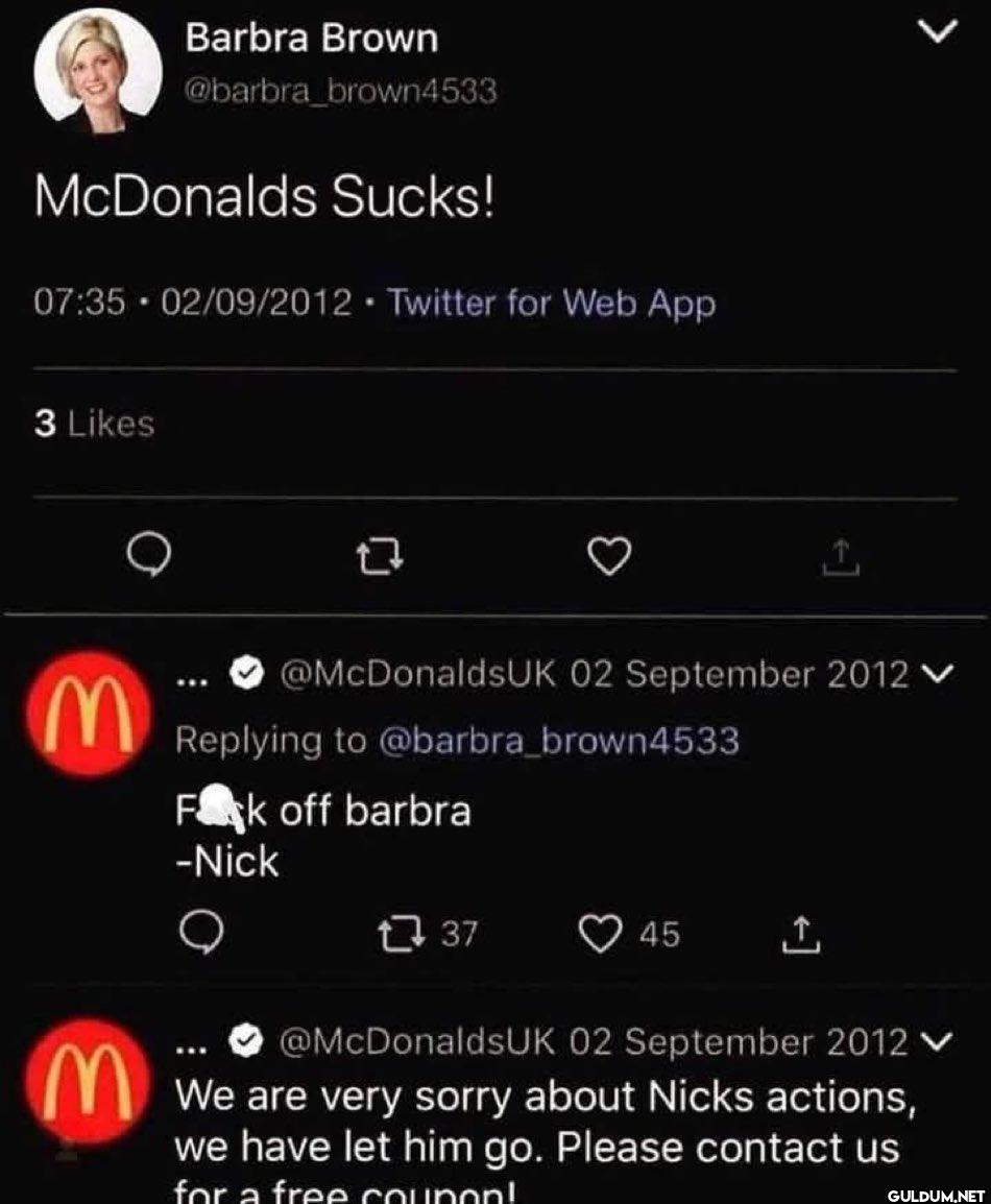 brown4533 McDonalds Sucks!...