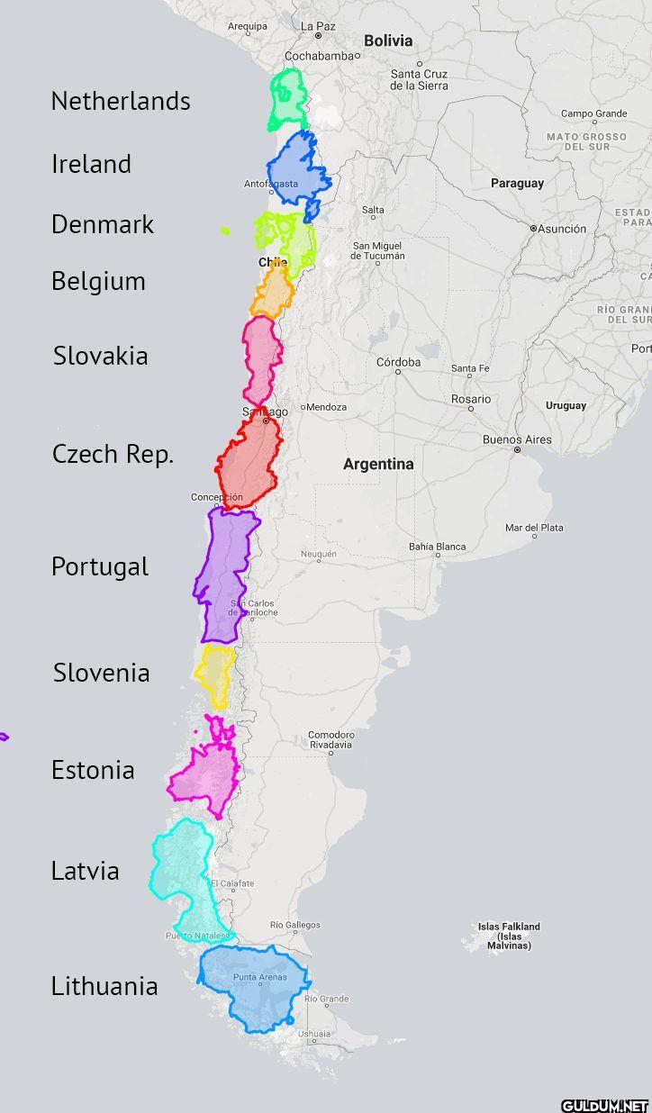 How long is Chile?   ...