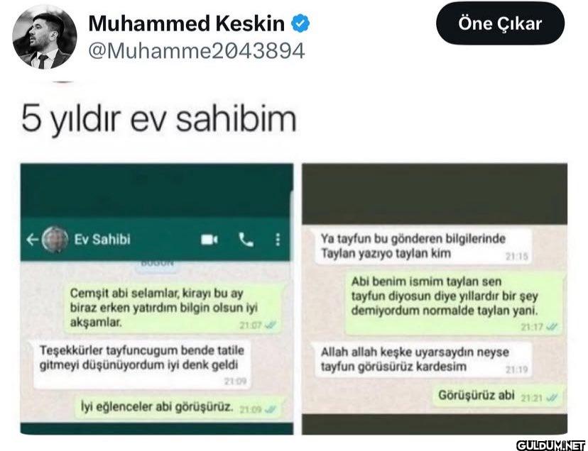 5 yıldır ev sahibim Öne...