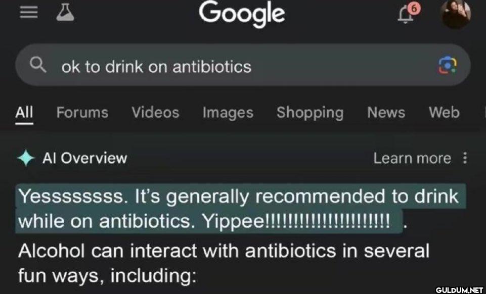 Google ok to drink on...