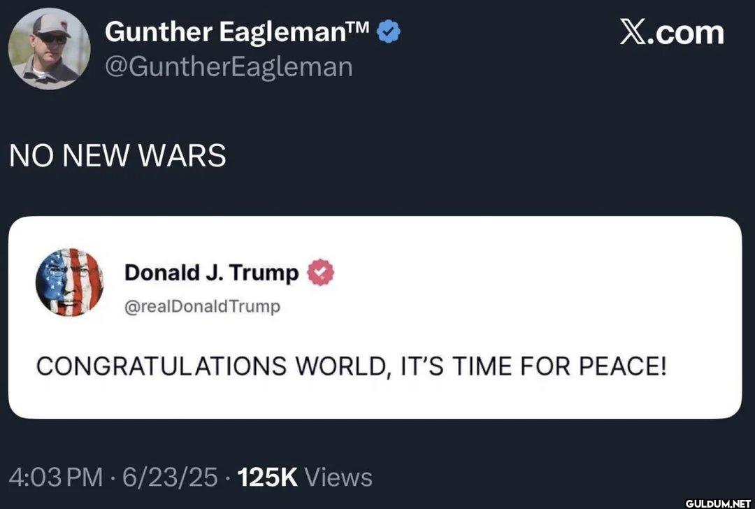 X.com NO NEW WARS Donald...
