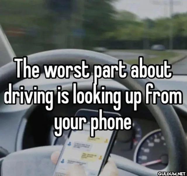 The worst part about...