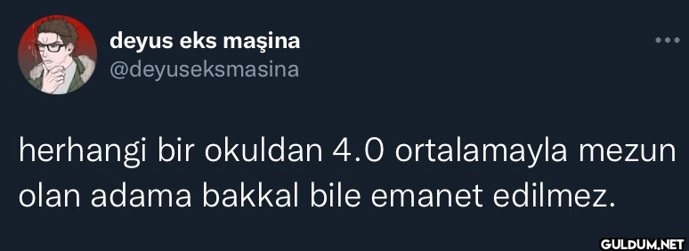 herhangi bir okuldan 4.0...