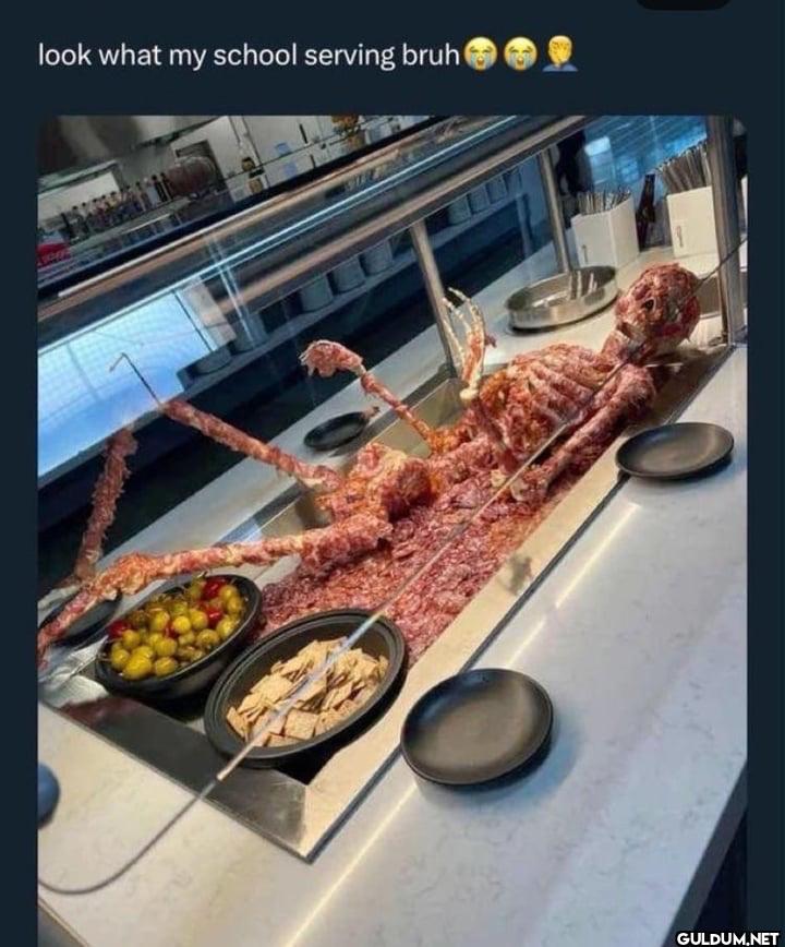 look what my school serving bruh