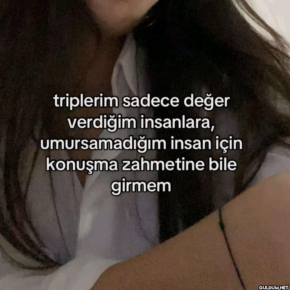 triplerim sadece değer...
