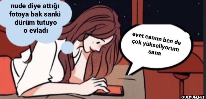 nude diye attığı fotoya...