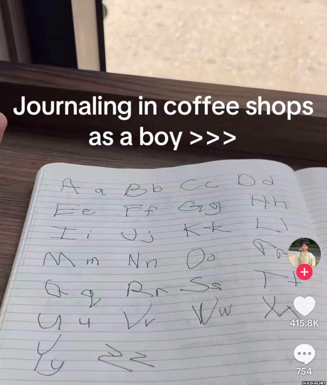 Journaling in coffee shops...