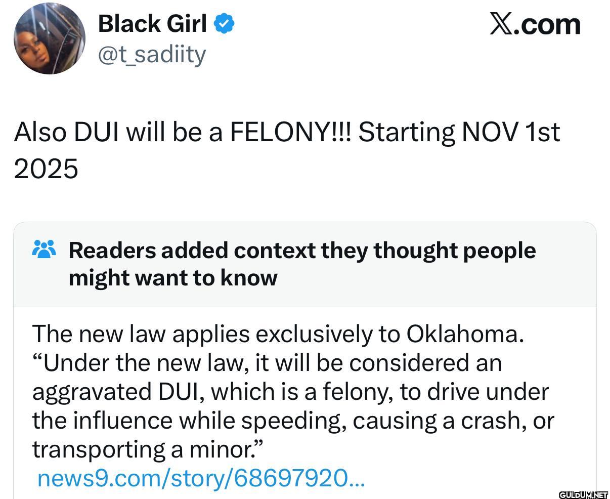 X.com Also DUI will be a...