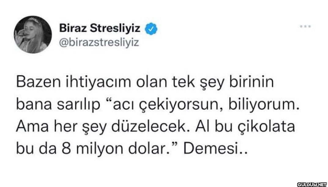 Bazen ihtiyacım olan tek...