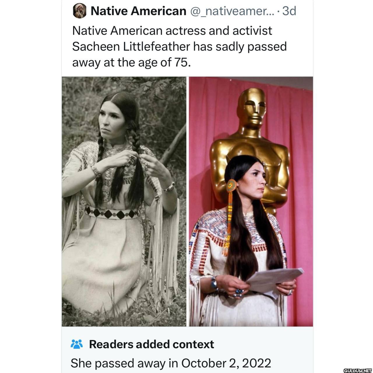 Native American actress...