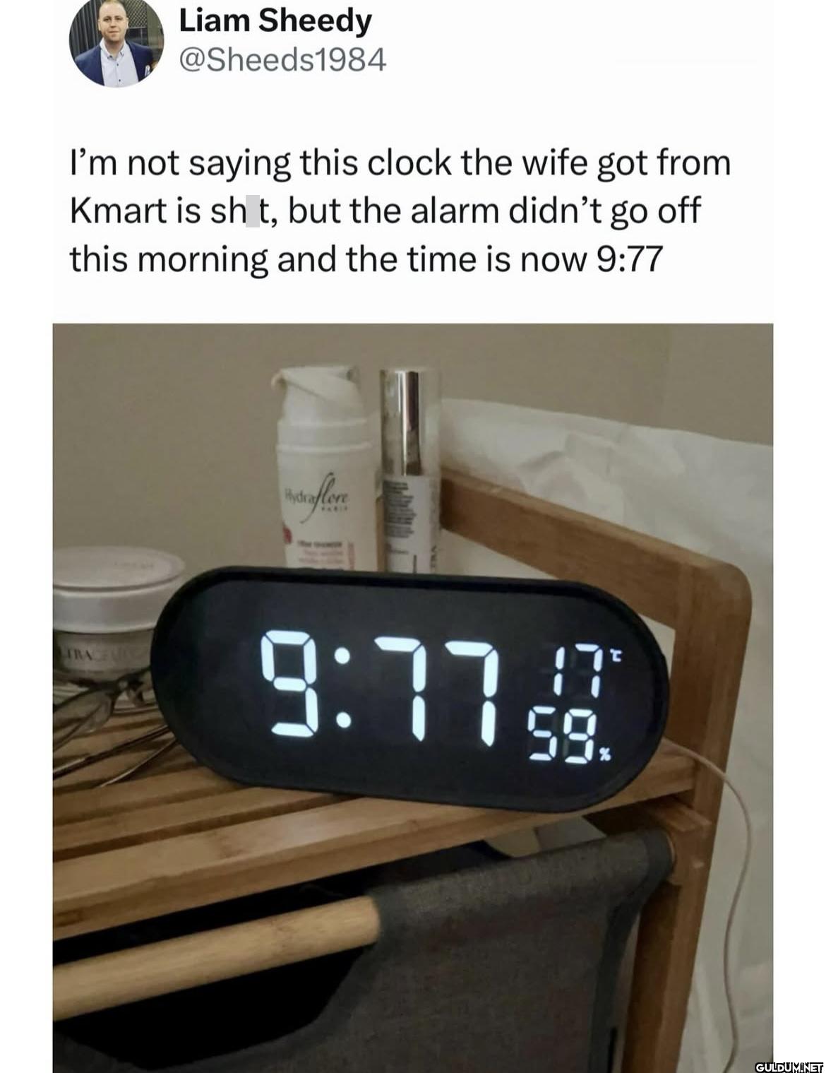 I'm not saying this clock...
