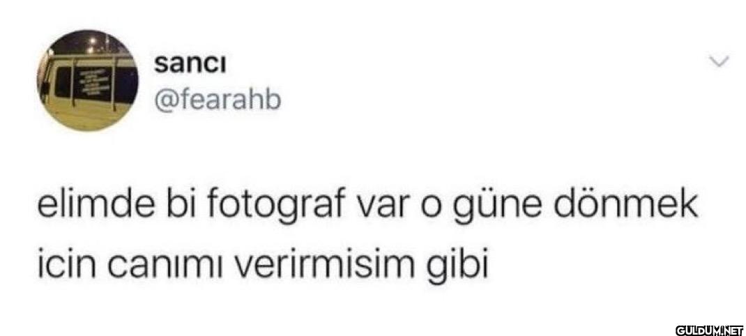 elimde bi fotograf var o...