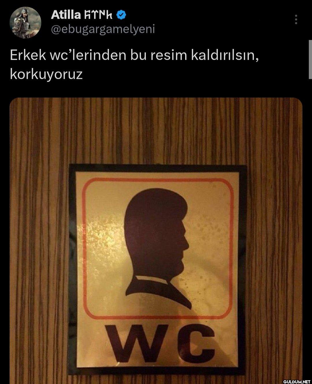 Erkek wc'lerinden bu resim...