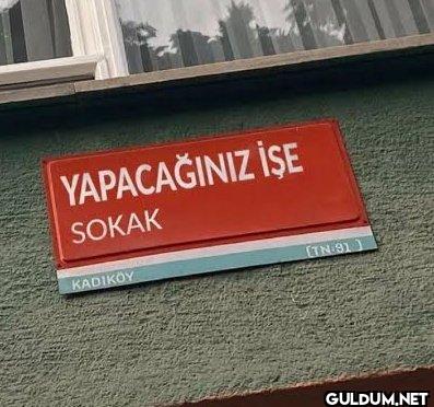 YAPACAĞINIZ İŞE SOKAK...