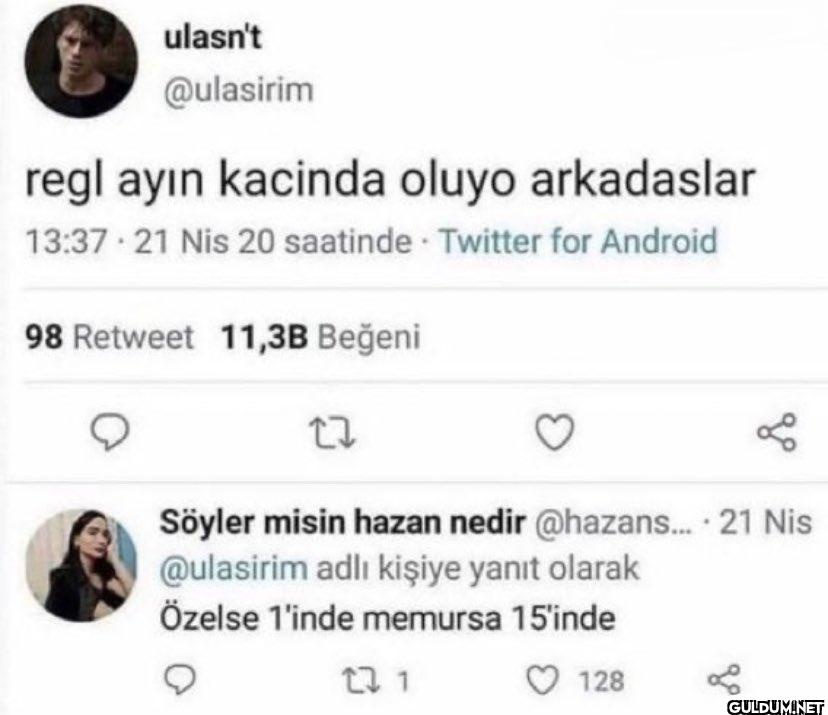 regl ayın kacinda oluyo...