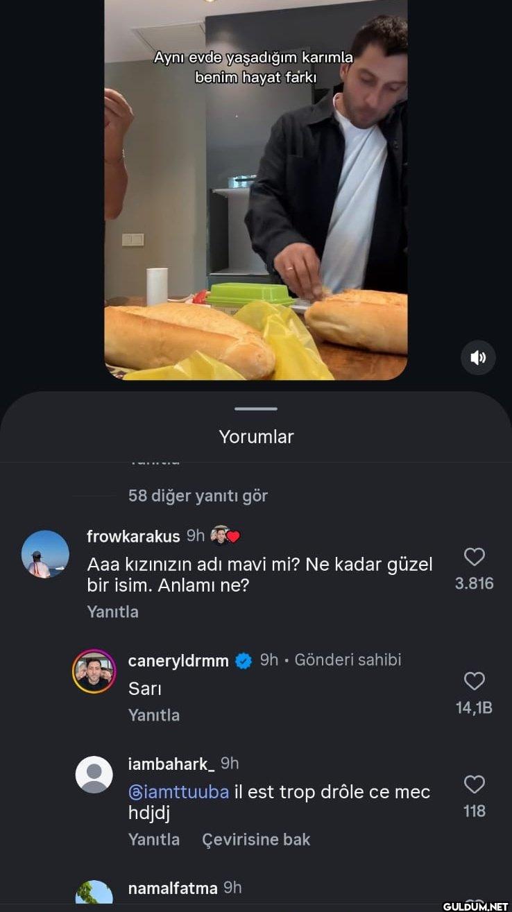 Aynı evde yaşadığım...
