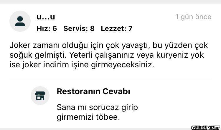 u...u Hız: 6 Servis: 8...