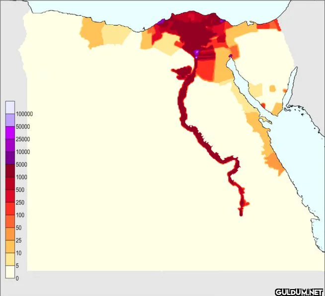 Population density map of...