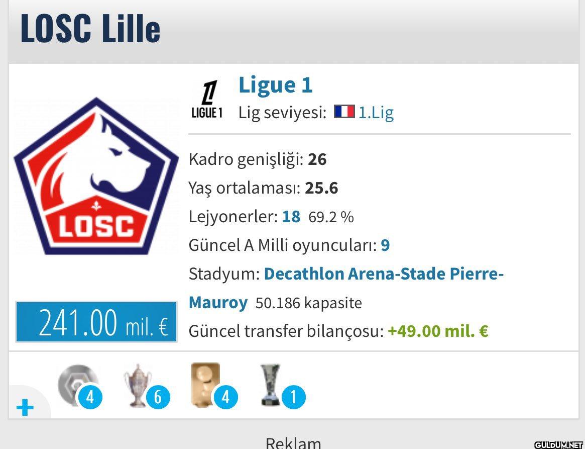 241 milyon euro'luk Lille...