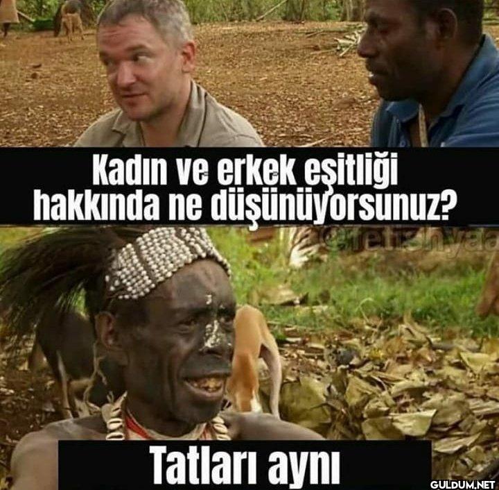 Kadın ve erkek eşitliği...
