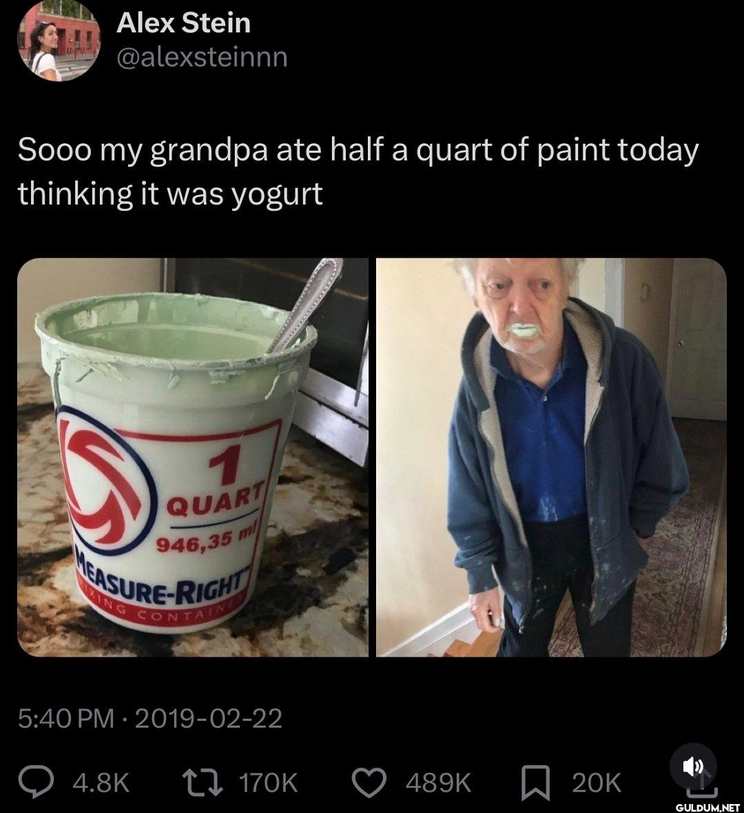 Sooo my grandpa ate half a...