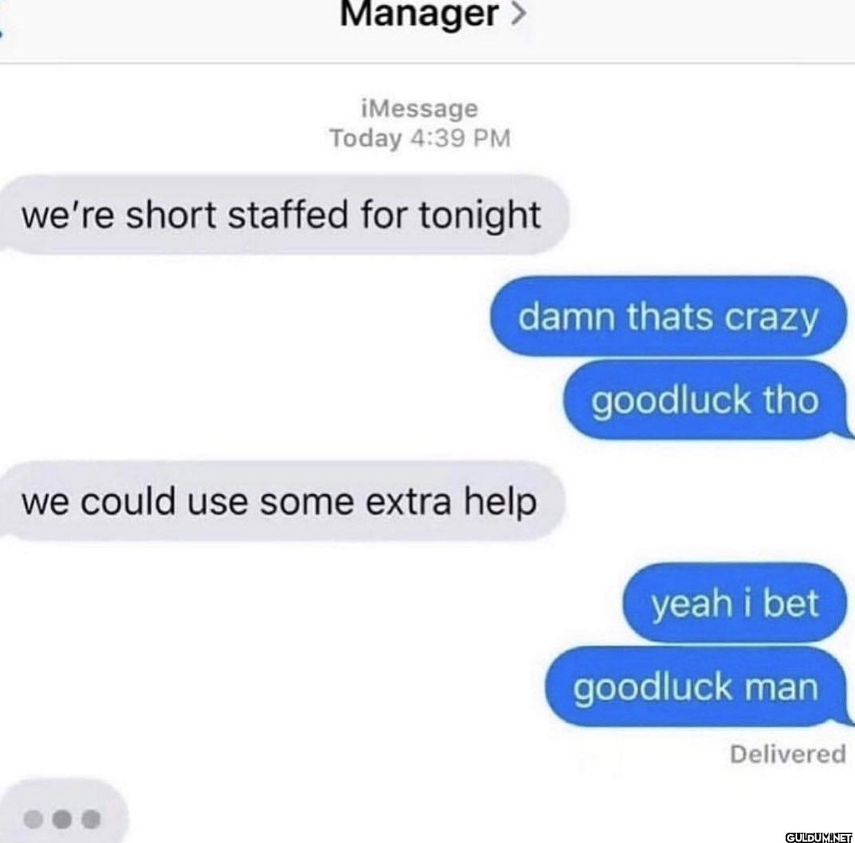 Manager > iMessage Today...