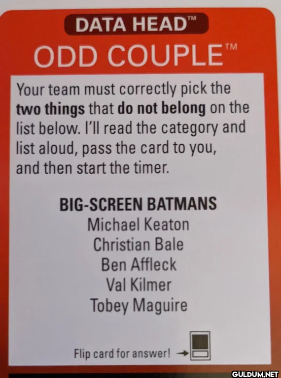 DATA HEAD™ ODD COUPLE™...