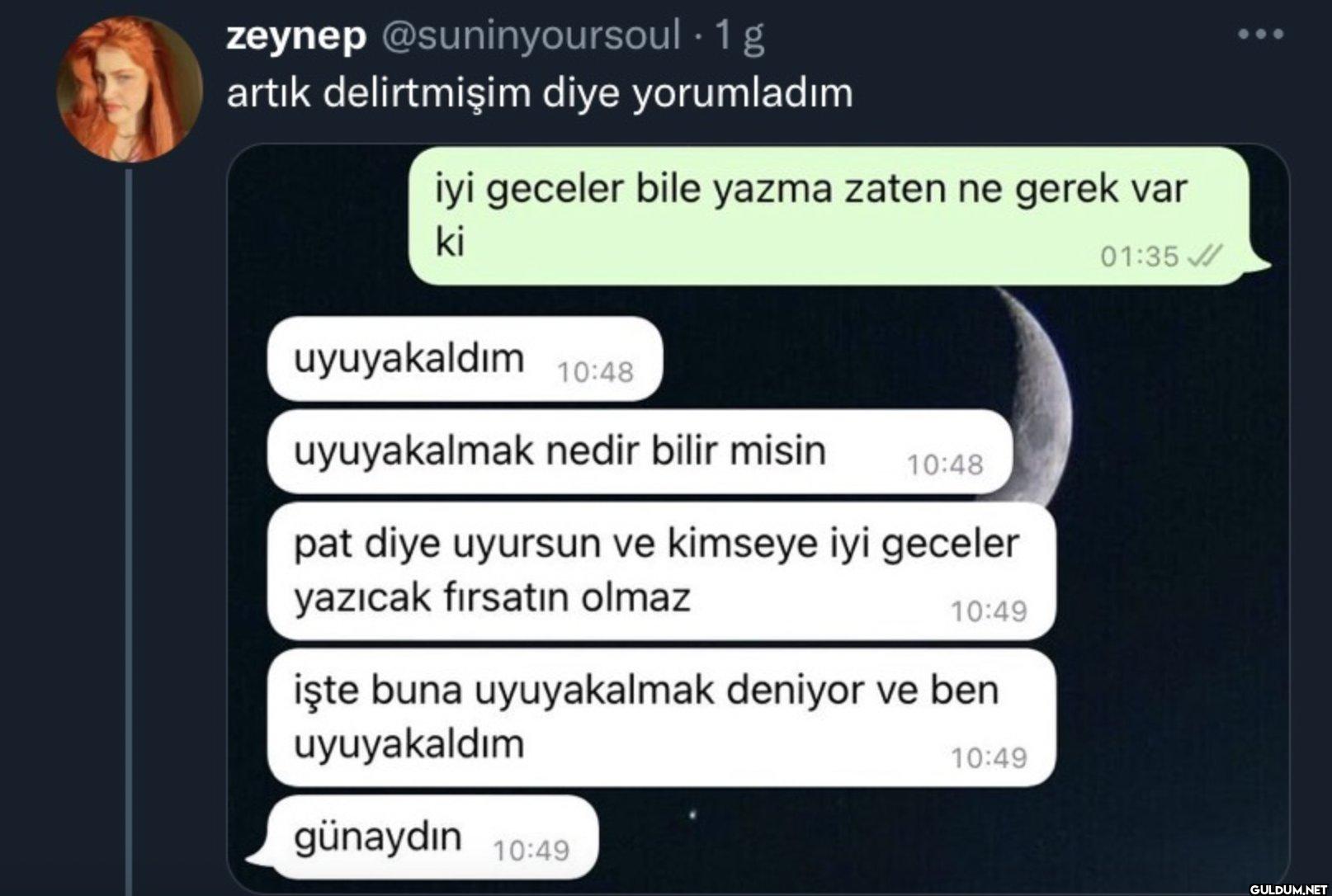 · 1 g artık delirtmişim...
