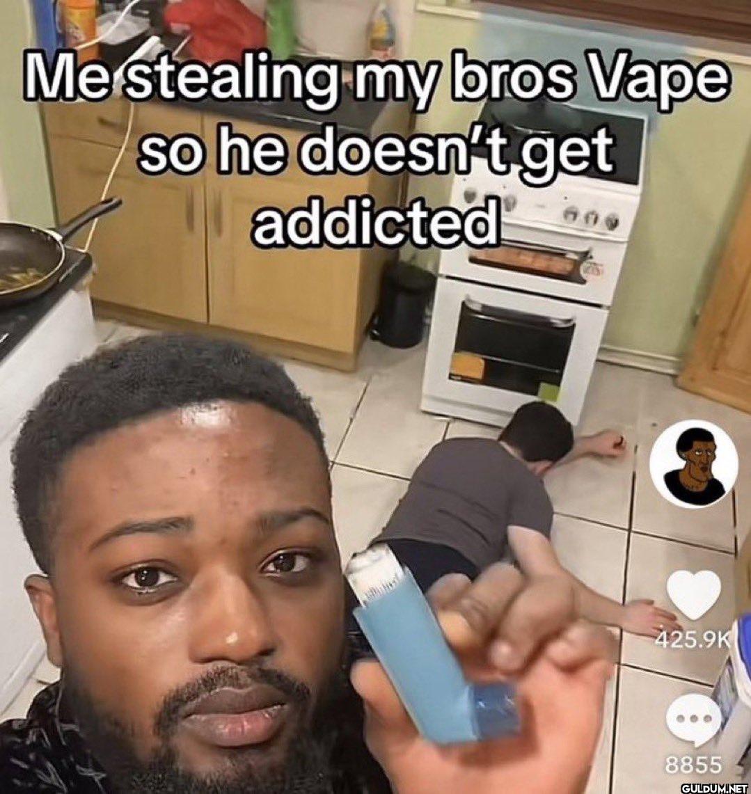 Me stealing my bros Vape...