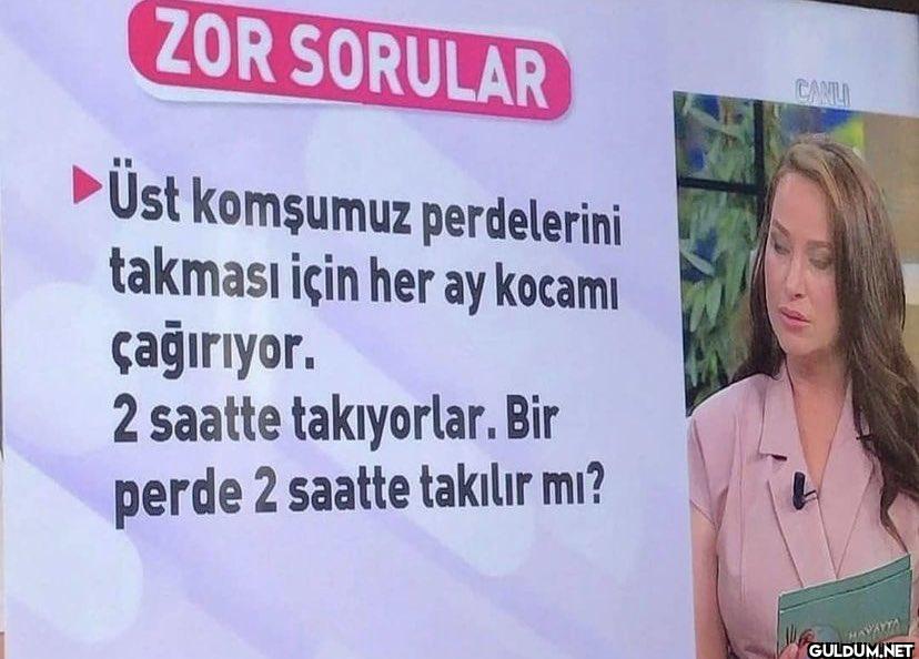 ZOR SORULAR ►Üst komşumuz...