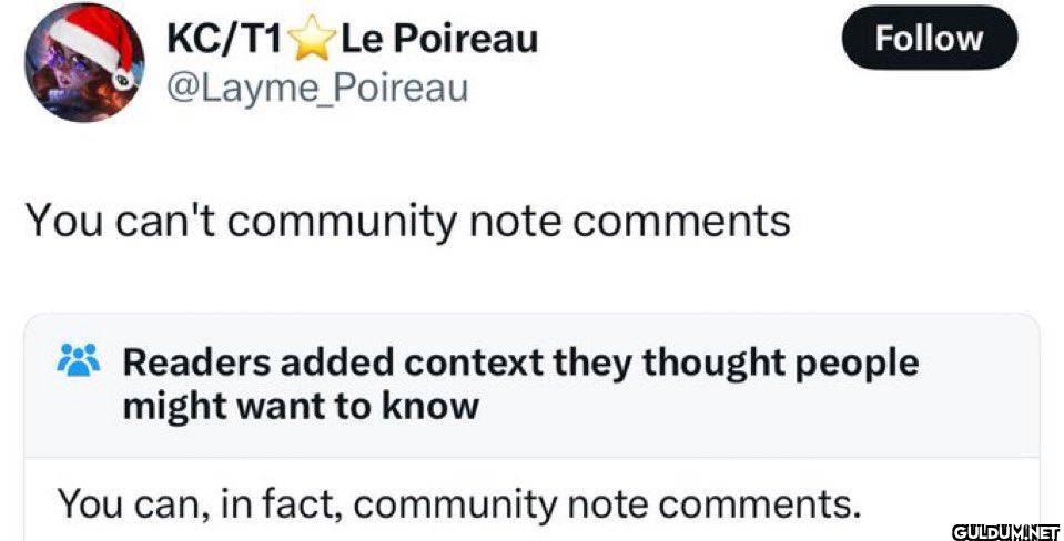 You can't community note...