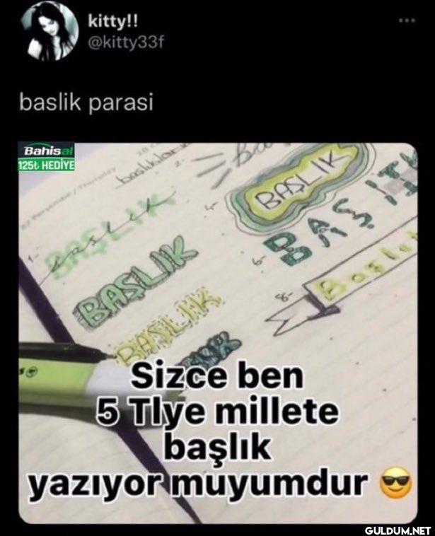 baslik parasi Bahisal 125...