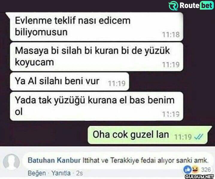 Route bet Evlenme teklif...