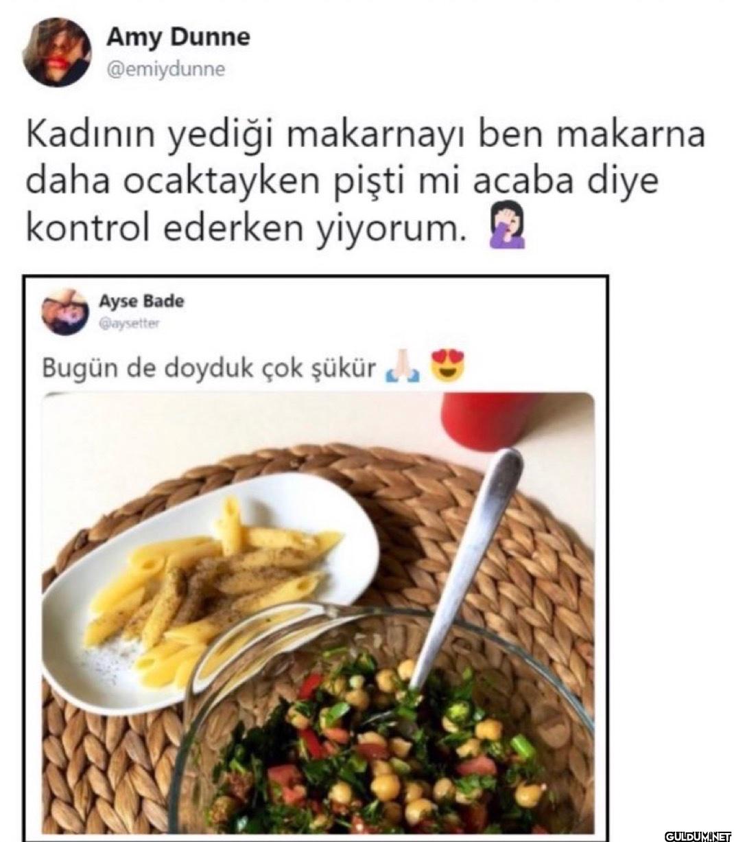 Kadının yediği makarnayı...