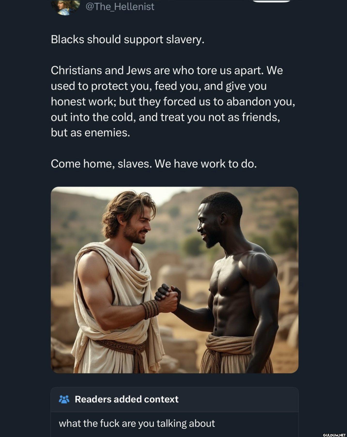 Blacks should support...