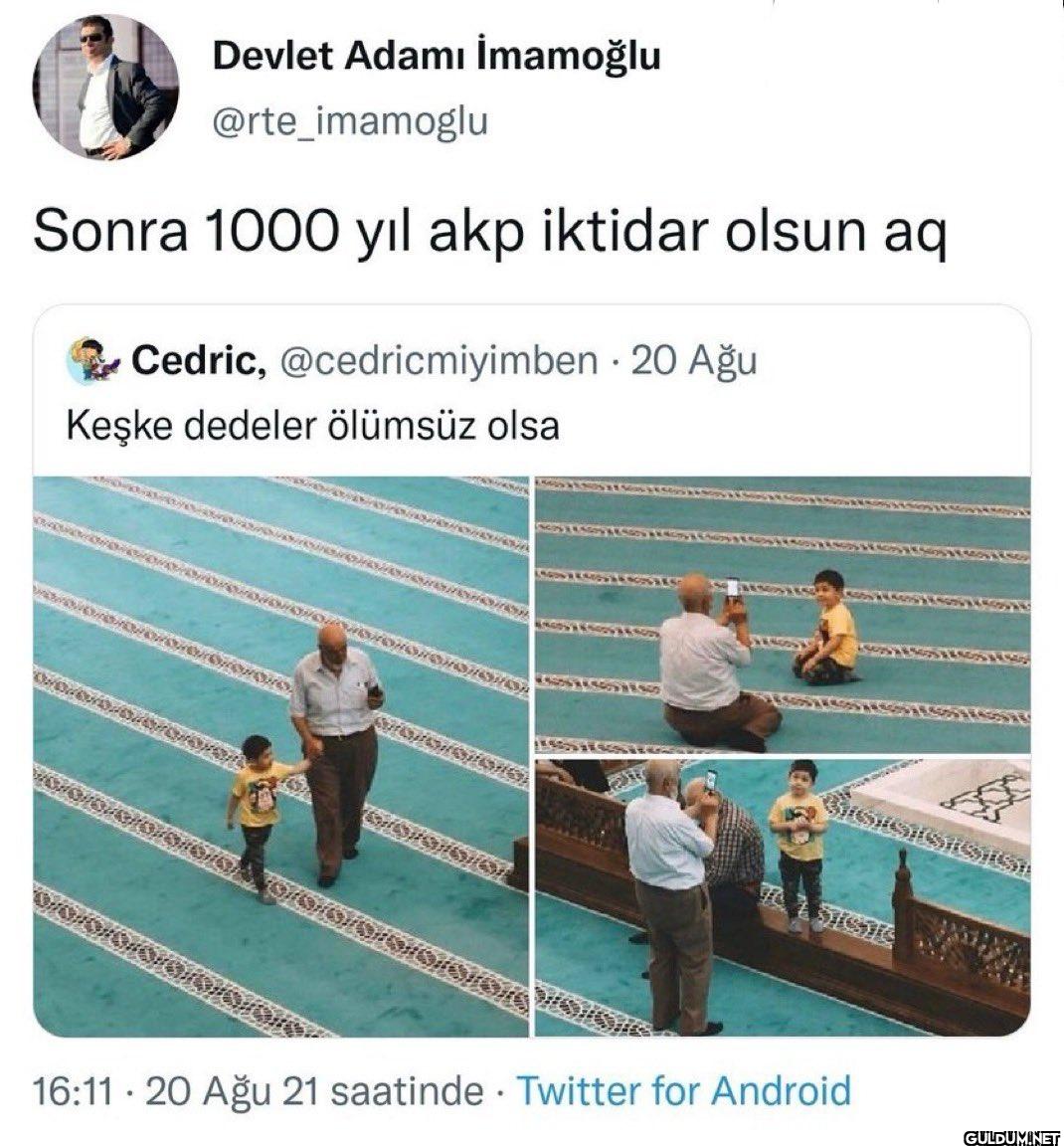 Sonra 1000 yıl akp iktidar...